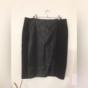 NWT Karen Millen Leather zip mini skirt